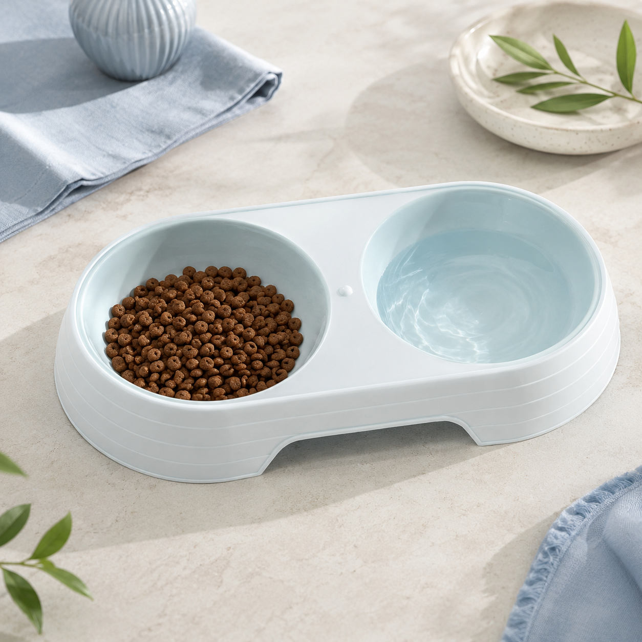 Double Pet Feeding Bowl