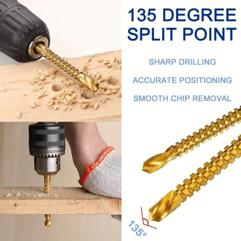 🔥 Last Day Buy 1 Get 1 🔥 Ultra-Practical Titanium-Coated Drill Bit Set 🔧