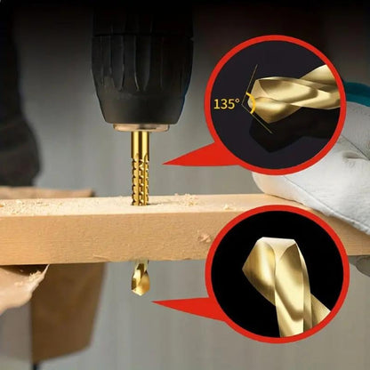 🔥 Last Day Buy 1 Get 1 🔥 Ultra-Practical Titanium-Coated Drill Bit Set 🔧