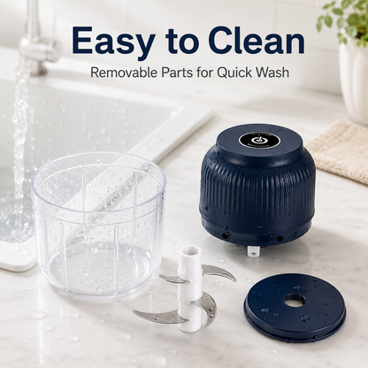 🔥 LAST DAY—BUY 2 GET 1 FREE 🔋 Mini Electric Food Chopper – USB RECHARGEABLE 🌶️🧄