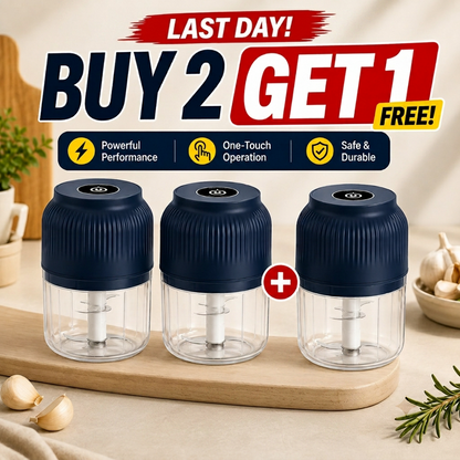 🔥 LAST DAY—BUY 2 GET 1 FREE 🔋 Mini Electric Food Chopper – USB RECHARGEABLE 🌶️🧄