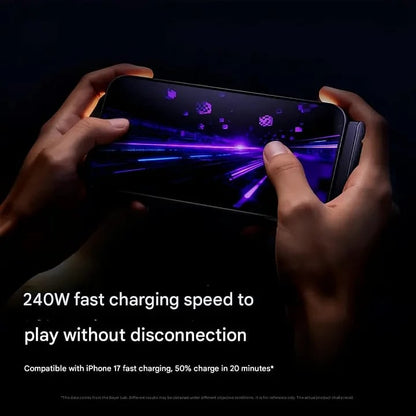 🔥 2-in-1 Cable 240W Fast Charging with Phone Stand