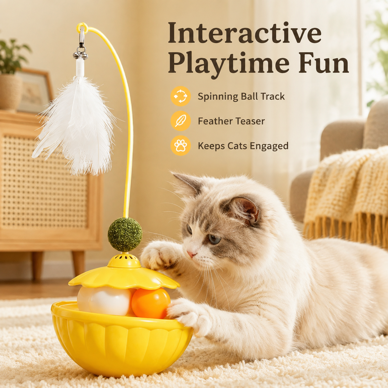 Interactive Cat Teaser Toy