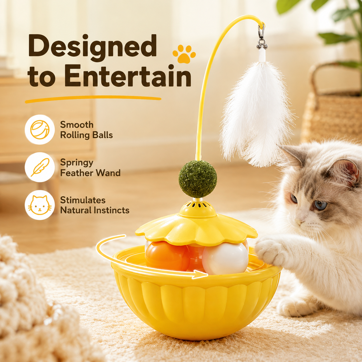 Interactive Cat Teaser Toy